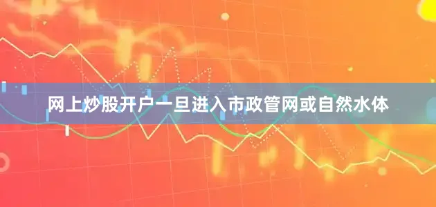 网上炒股开户一旦进入市政管网或自然水体